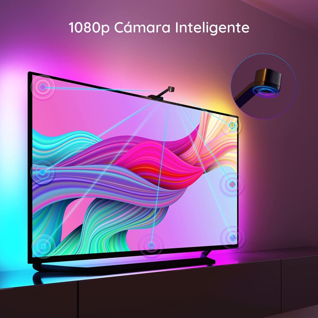 Govee Immersion Tira LED TV con Cámara 3,8m, WiFi Luces LED Habitacion RGBIC Alexa y Google Asistante USB Control